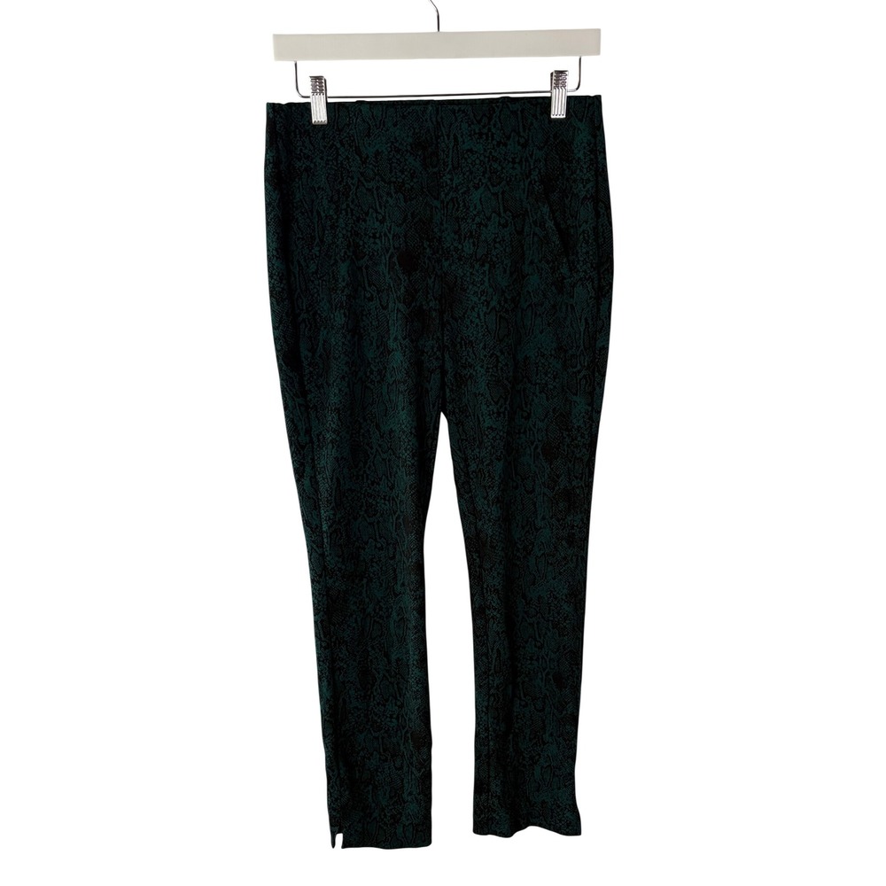 Chicos Brigitte So Slimming Ankle Pants Green‎ Snakeskin Print Size 0 US 4